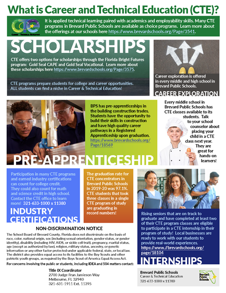 Career and technical education flyer